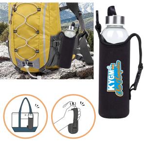 Çanta Askı Kılıflı Cam Matara 500 ml